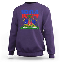 Haiti 1804 Independence Year Graphic Sweatshirt Haitian Pride Coat of Arms National Heritage