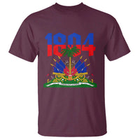 Haiti 1804 Independence Year Graphic T Shirt Haitian Pride Coat of Arms National Heritage