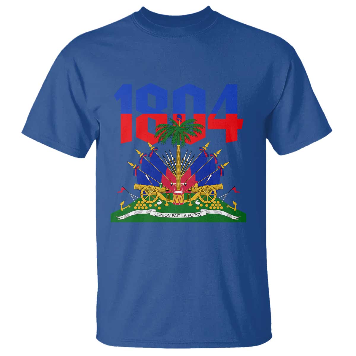 Haiti 1804 Independence Year Graphic T Shirt Haitian Pride Coat of Arms National Heritage