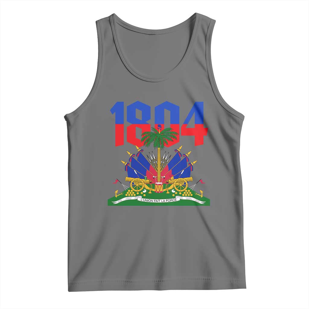 Haiti 1804 Independence Year Graphic Tank Top Haitian Pride Coat of Arms National Heritage