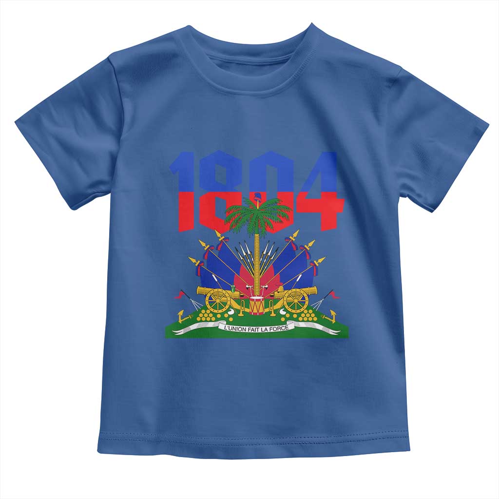 Haiti 1804 Independence Year Graphic Toddler T Shirt Haitian Pride Coat of Arms National Heritage