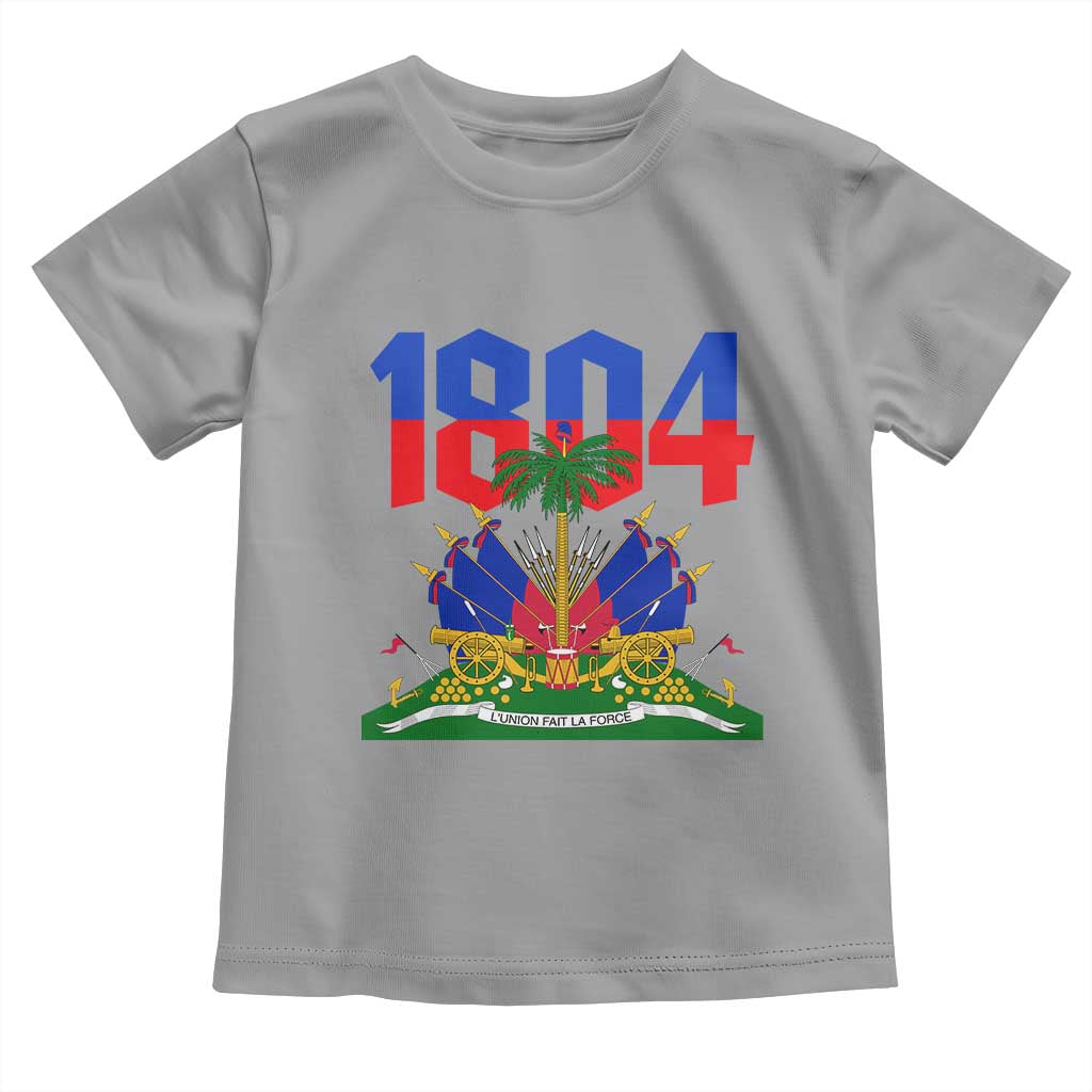 Haiti 1804 Independence Year Graphic Toddler T Shirt Haitian Pride Coat of Arms National Heritage