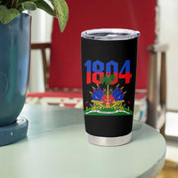 Haiti 1804 Independence Year Graphic Tumbler Cup Haitian Pride Coat of Arms National Heritage