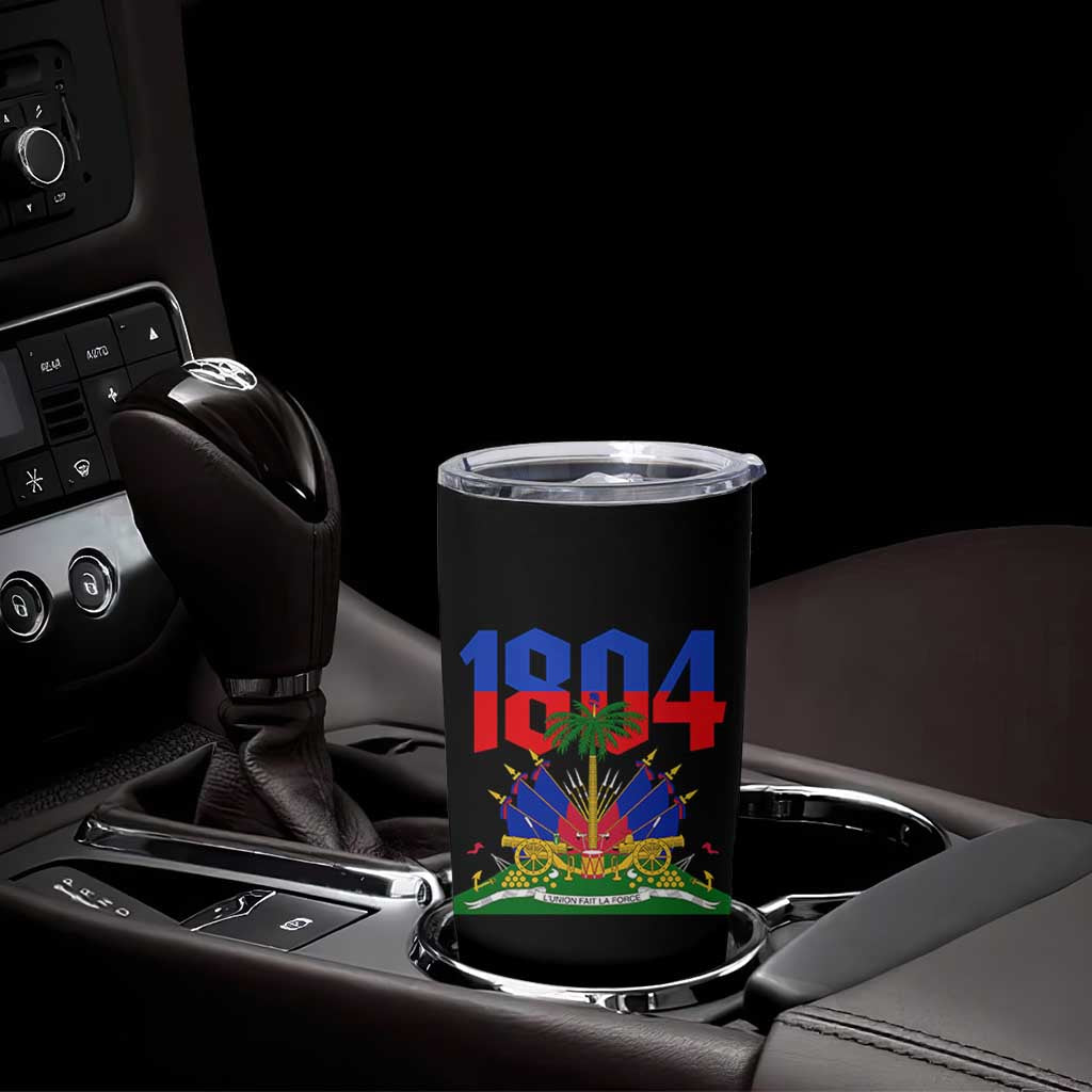 Haiti 1804 Independence Year Graphic Tumbler Cup Haitian Pride Coat of Arms National Heritage