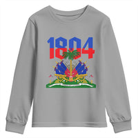 Haiti 1804 Independence Year Graphic Youth Sweatshirt Haitian Pride Coat of Arms National Heritage