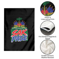 Sak Pase Haitian Creole Greeting Garden Flag National Crest Cultural Haiti Pride