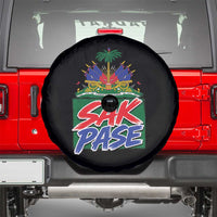 Sak Pase Haitian Creole Greeting Spare Tire Cover National Crest Cultural Haiti Pride