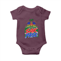 Sak Pase Haitian Creole Greeting Baby Onesie National Crest Cultural Haiti Pride