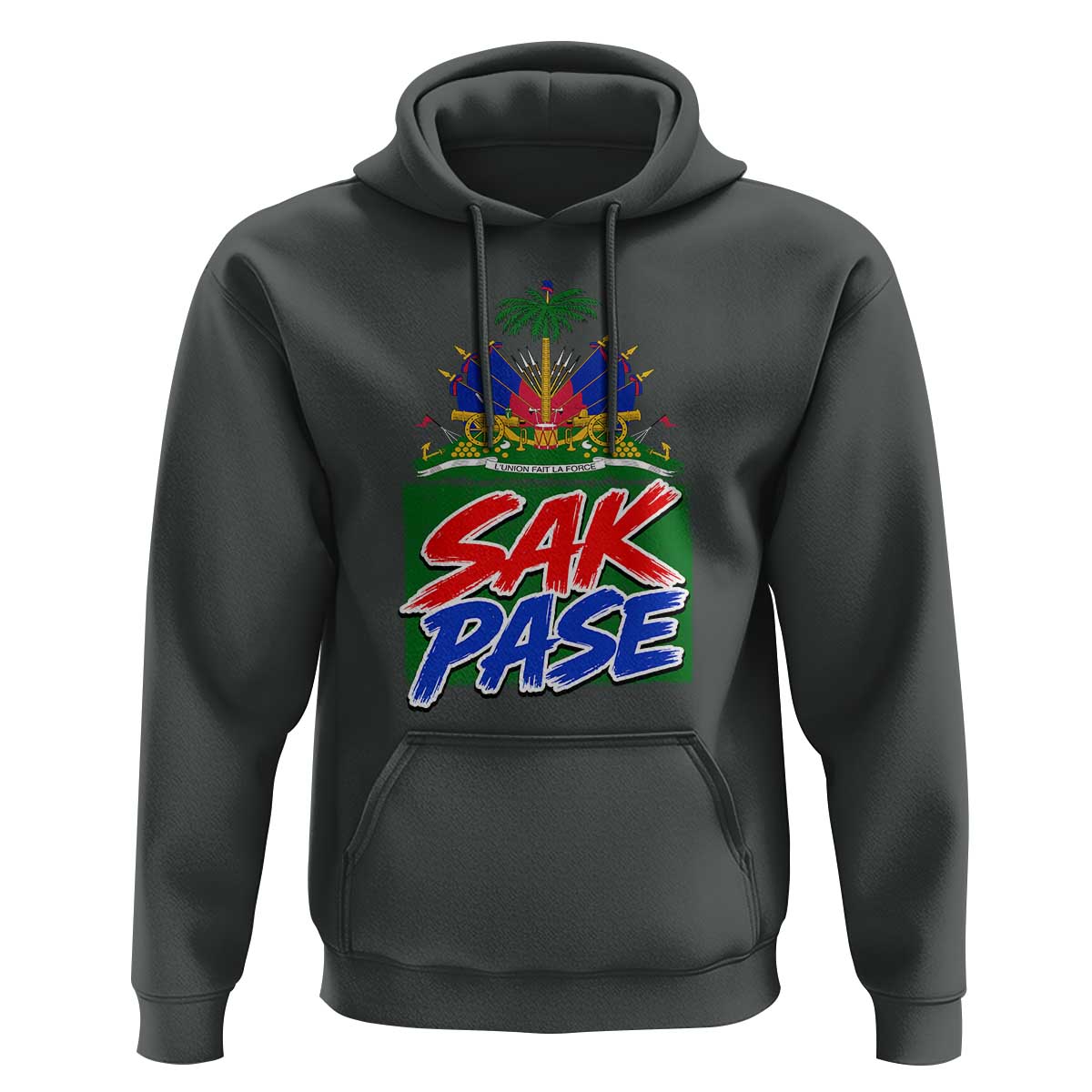 Sak Pase Haitian Creole Greeting Hoodie National Crest Cultural Haiti Pride