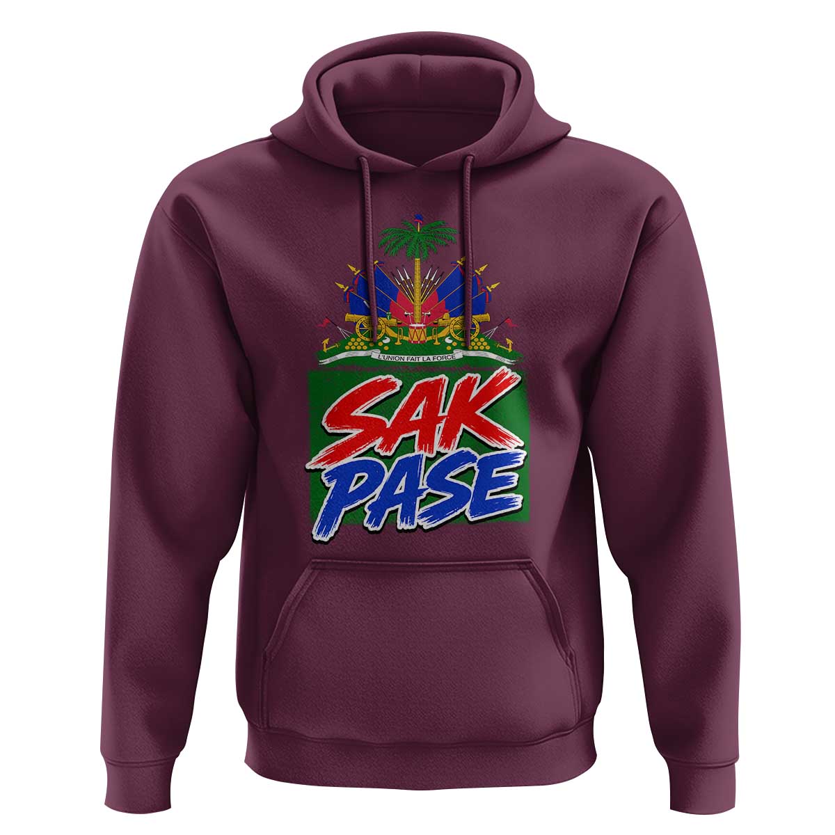 Sak Pase Haitian Creole Greeting Hoodie National Crest Cultural Haiti Pride
