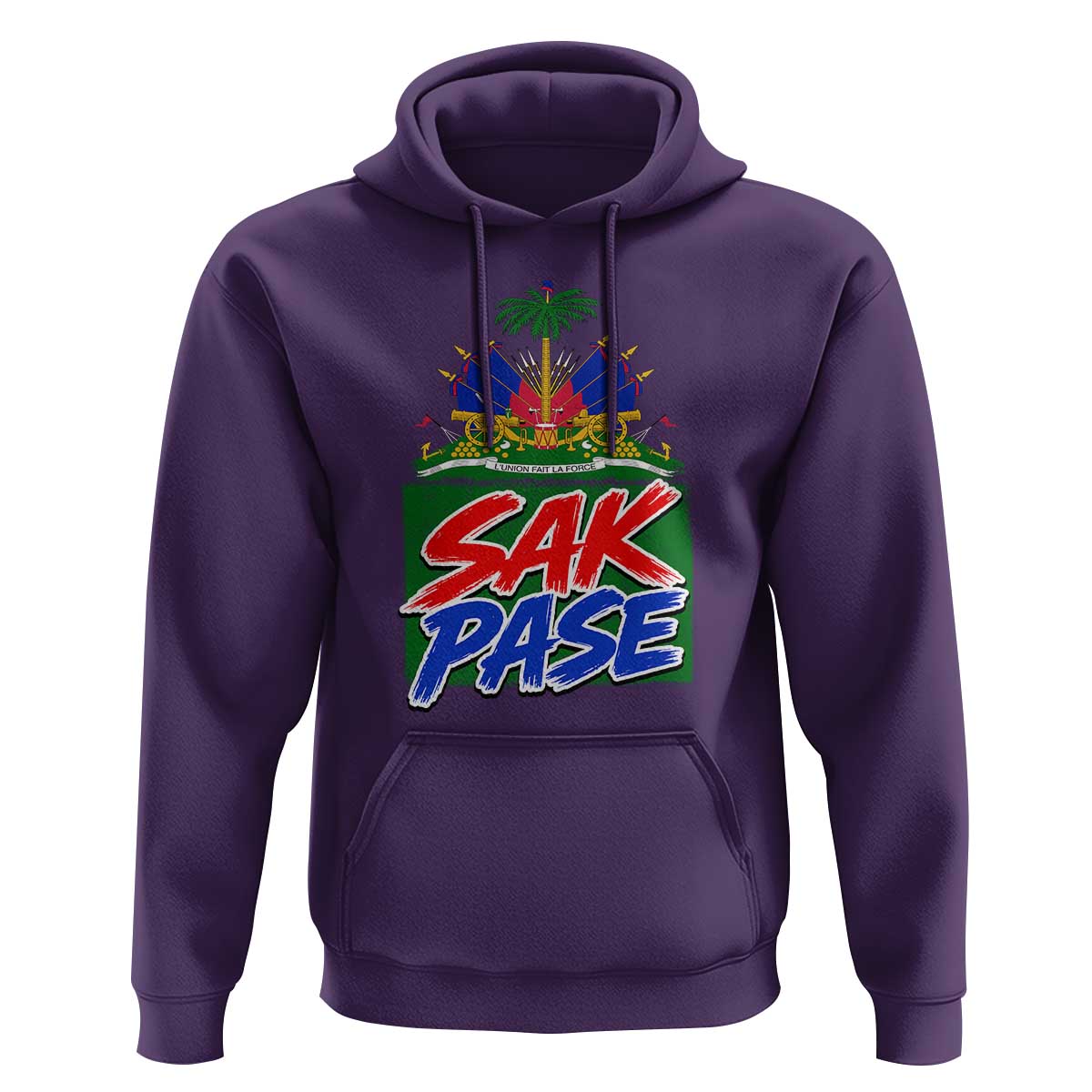 Sak Pase Haitian Creole Greeting Hoodie National Crest Cultural Haiti Pride