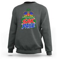 Sak Pase Haitian Creole Greeting Sweatshirt National Crest Cultural Haiti Pride