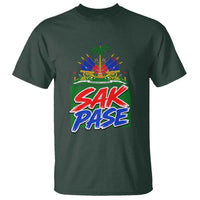 Sak Pase Haitian Creole Greeting T Shirt National Crest Cultural Haiti Pride