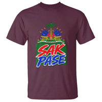 Sak Pase Haitian Creole Greeting T Shirt National Crest Cultural Haiti Pride