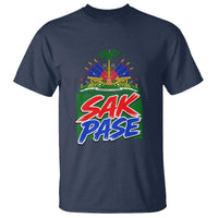 Sak Pase Haitian Creole Greeting T Shirt National Crest Cultural Haiti Pride