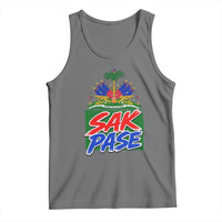 Sak Pase Haitian Creole Greeting Tank Top National Crest Cultural Haiti Pride
