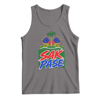 Sak Pase Haitian Creole Greeting Tank Top National Crest Cultural Haiti Pride