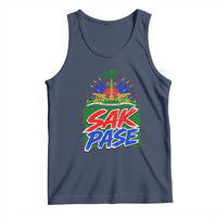 Sak Pase Haitian Creole Greeting Tank Top National Crest Cultural Haiti Pride