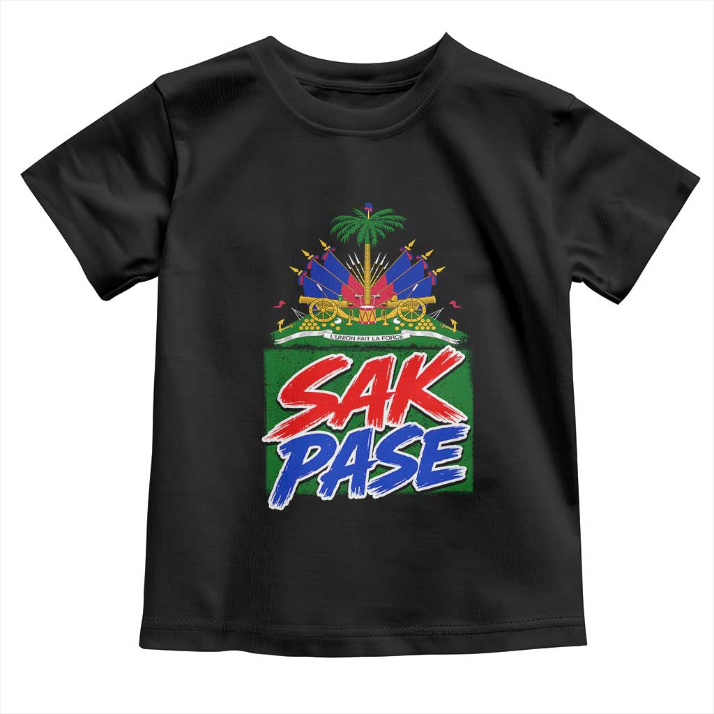 Sak Pase Haitian Creole Greeting Toddler T Shirt National Crest Cultural Haiti Pride
