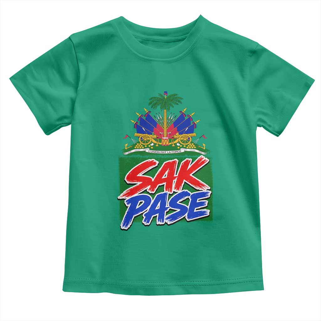 Sak Pase Haitian Creole Greeting Toddler T Shirt National Crest Cultural Haiti Pride