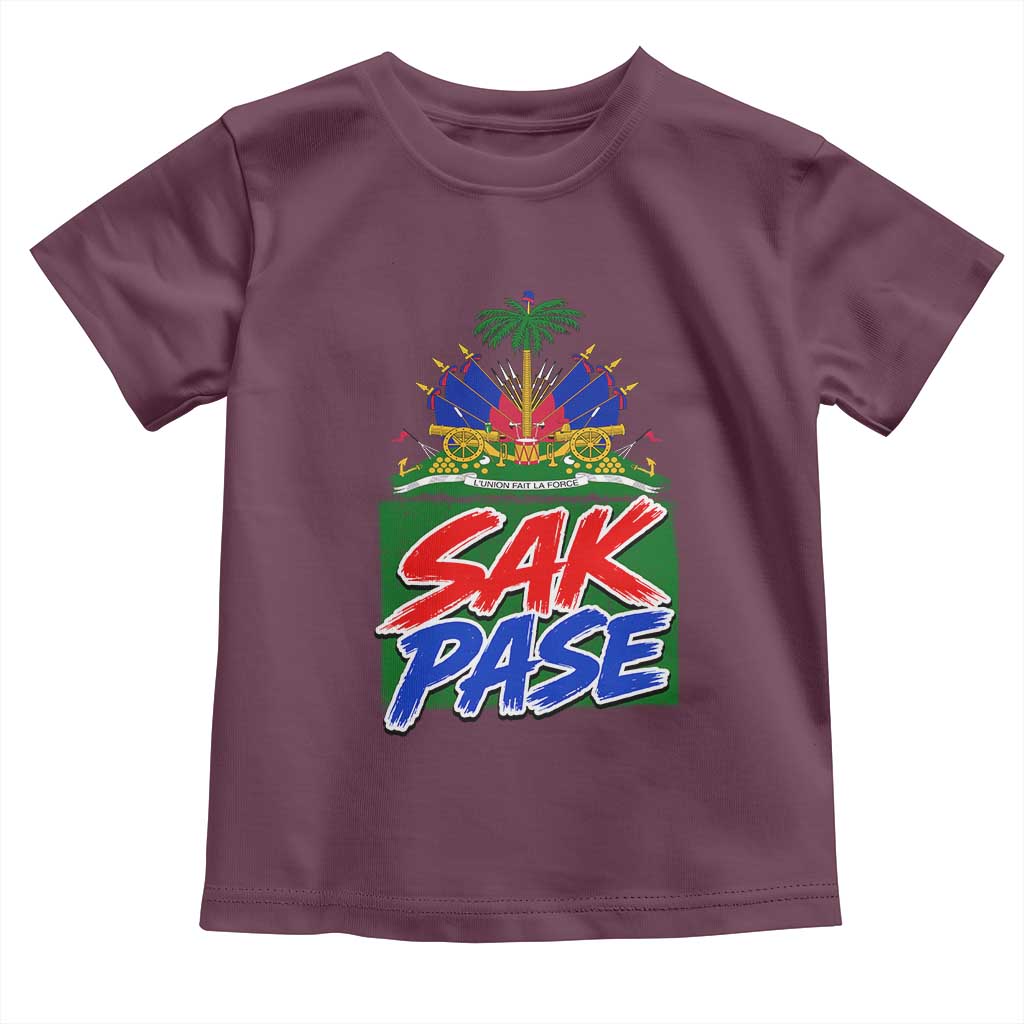 Sak Pase Haitian Creole Greeting Toddler T Shirt National Crest Cultural Haiti Pride