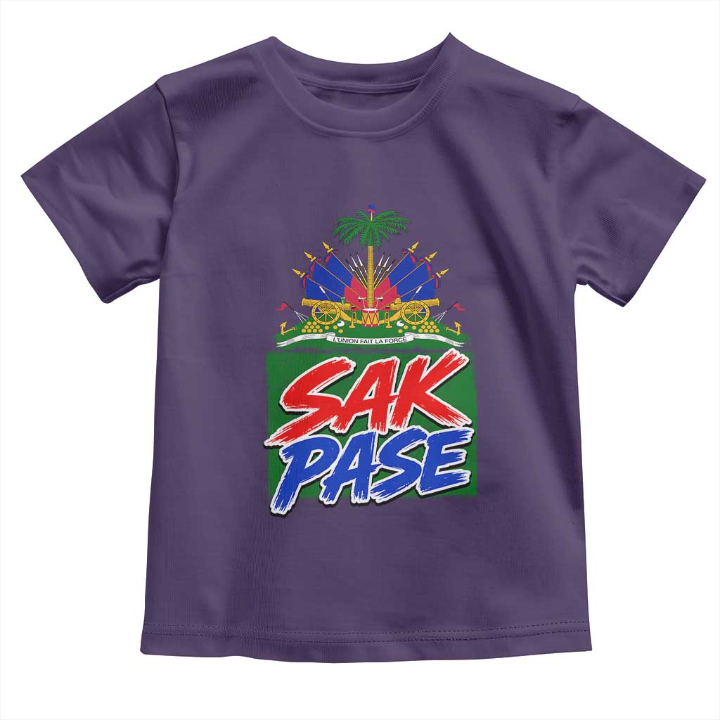 Sak Pase Haitian Creole Greeting Toddler T Shirt National Crest Cultural Haiti Pride