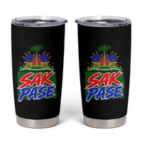 Sak Pase Haitian Creole Greeting Tumbler Cup National Crest Cultural Haiti Pride