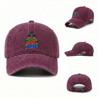 Sak Pase Haitian Creole Greeting Washed Cotton Baseball Cap National Crest Cultural Haiti Pride