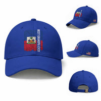 Best Grandpa Ever Haitian Granpapa Baseball Cap Vintage Distressed Haiti Flag Father's Day