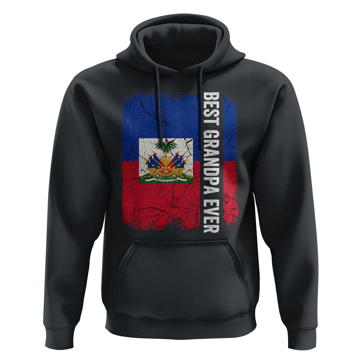 Best Grandpa Ever Haitian Granpapa Hoodie Vintage Distressed Haiti Flag Father's Day