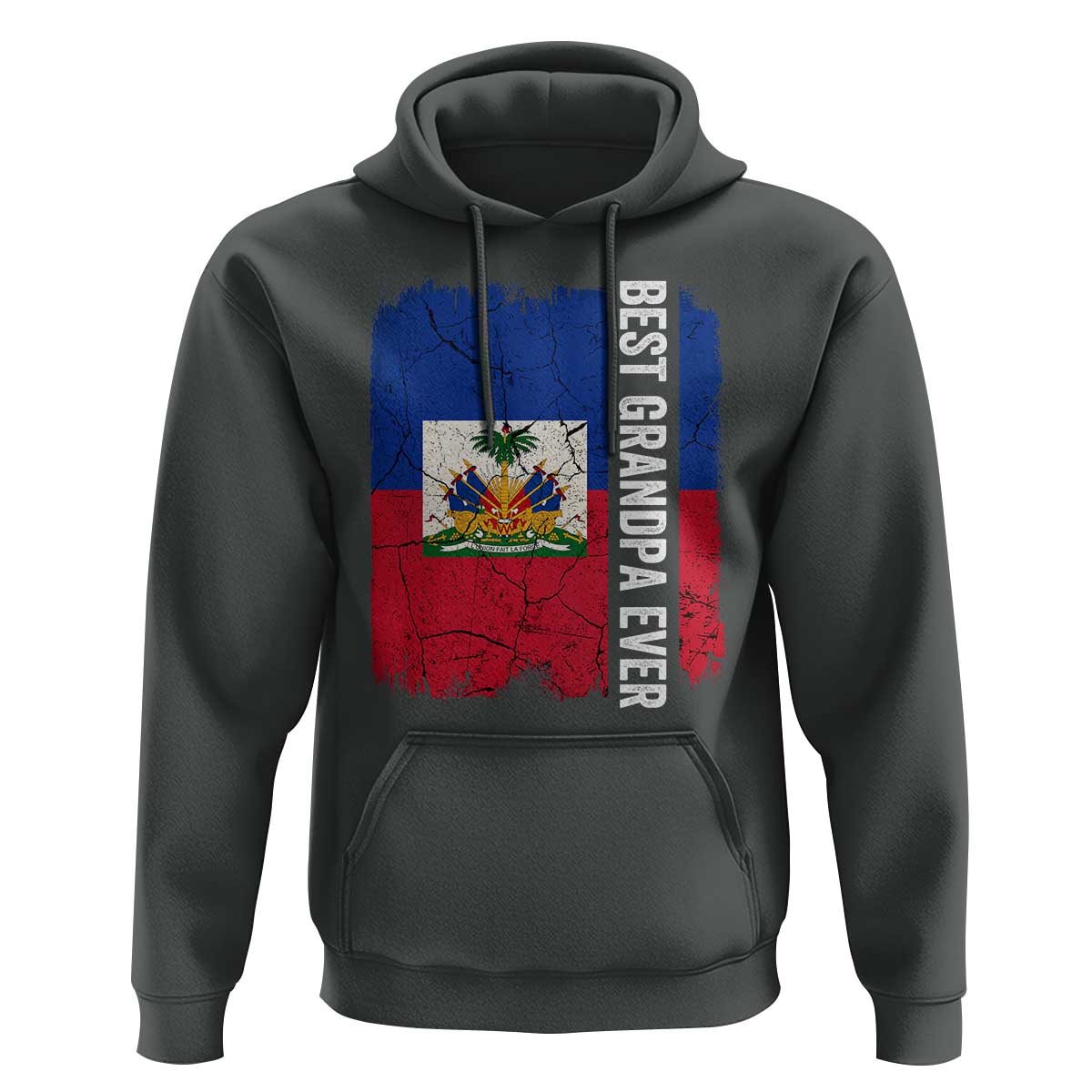 Best Grandpa Ever Haitian Granpapa Hoodie Vintage Distressed Haiti Flag Father's Day