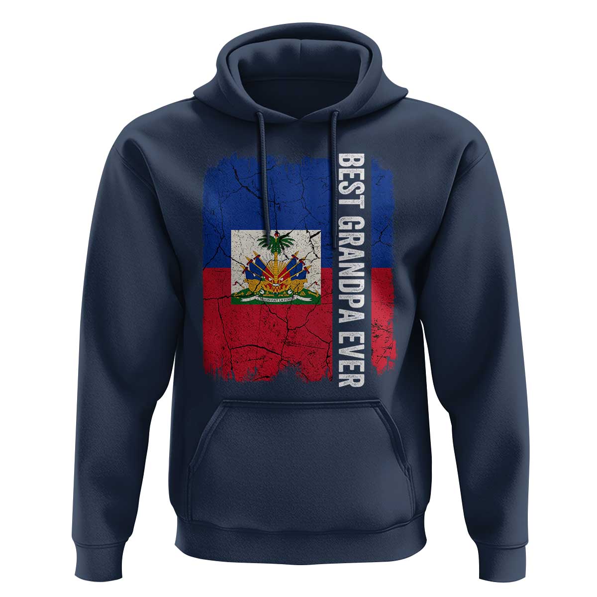 Best Grandpa Ever Haitian Granpapa Hoodie Vintage Distressed Haiti Flag Father's Day
