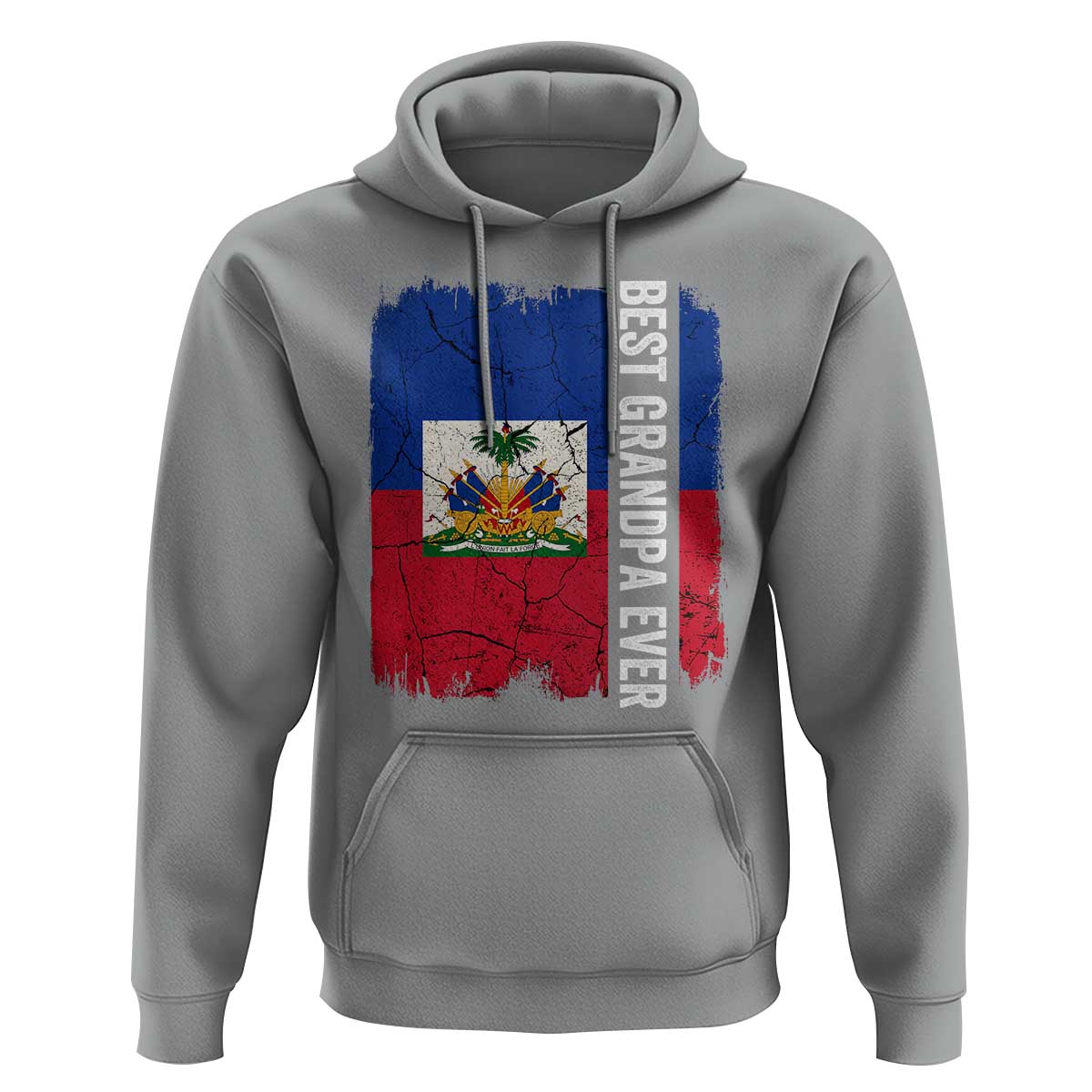 Best Grandpa Ever Haitian Granpapa Hoodie Vintage Distressed Haiti Flag Father's Day