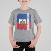 Best Grandpa Ever Haitian Granpapa T Shirt For Kid Vintage Distressed Haiti Flag Father's Day