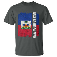 Best Grandpa Ever Haitian Granpapa T Shirt Vintage Distressed Haiti Flag Father's Day