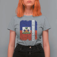 Best Grandpa Ever Haitian Granpapa T Shirt For Women Vintage Distressed Haiti Flag Father's Day