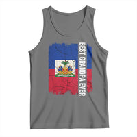 Best Grandpa Ever Haitian Granpapa Tank Top Vintage Distressed Haiti Flag Father's Day