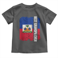 Best Grandpa Ever Haitian Granpapa Toddler T Shirt Vintage Distressed Haiti Flag Father's Day