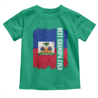 Best Grandpa Ever Haitian Granpapa Toddler T Shirt Vintage Distressed Haiti Flag Father's Day