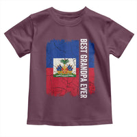 Best Grandpa Ever Haitian Granpapa Toddler T Shirt Vintage Distressed Haiti Flag Father's Day