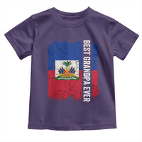 Best Grandpa Ever Haitian Granpapa Toddler T Shirt Vintage Distressed Haiti Flag Father's Day
