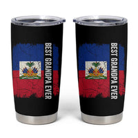 Best Grandpa Ever Haitian Granpapa Tumbler Cup Vintage Distressed Haiti Flag Father's Day