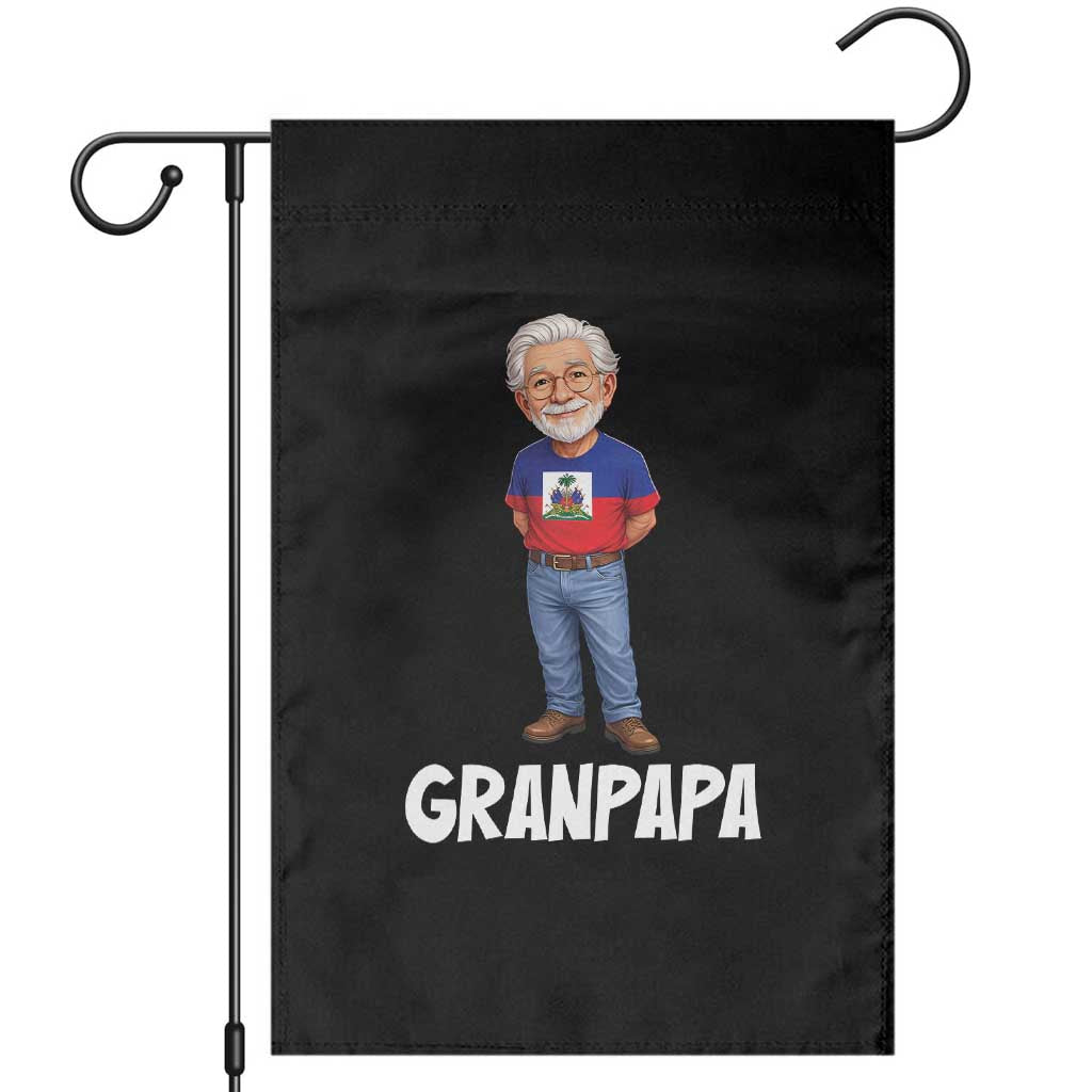 Granpapa Haitian Creole Grandpa Pride Garden Flag Grandfather Hispanic Haiti Heritage Father's Day