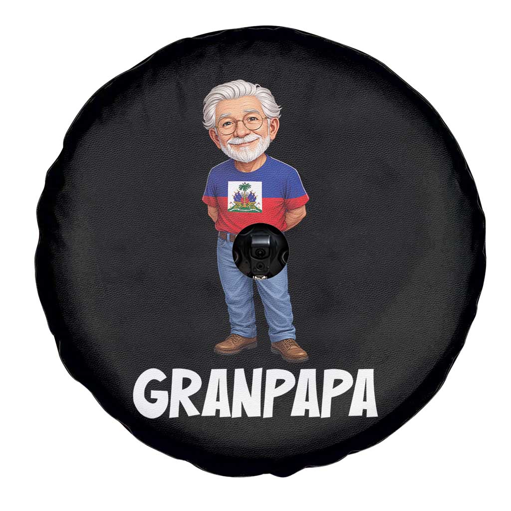 Granpapa Haitian Creole Grandpa Pride Spare Tire Cover Grandfather Hispanic Haiti Heritage Father's Day