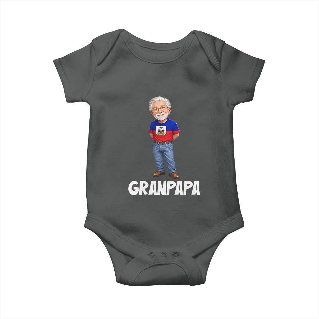 Granpapa Haitian Creole Grandpa Pride Baby Onesie Grandfather Hispanic Haiti Heritage Father's Day