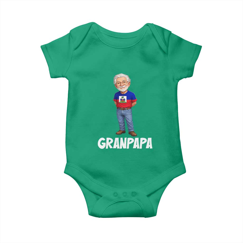Granpapa Haitian Creole Grandpa Pride Baby Onesie Grandfather Hispanic Haiti Heritage Father's Day