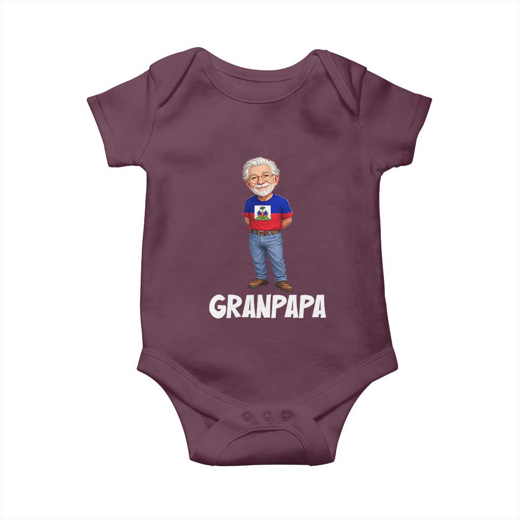 Granpapa Haitian Creole Grandpa Pride Baby Onesie Grandfather Hispanic Haiti Heritage Father's Day