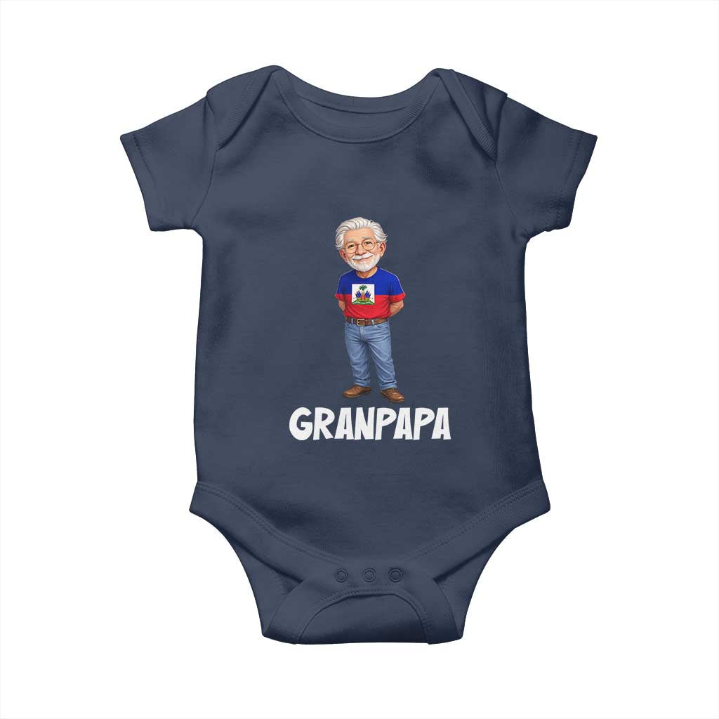 Granpapa Haitian Creole Grandpa Pride Baby Onesie Grandfather Hispanic Haiti Heritage Father's Day