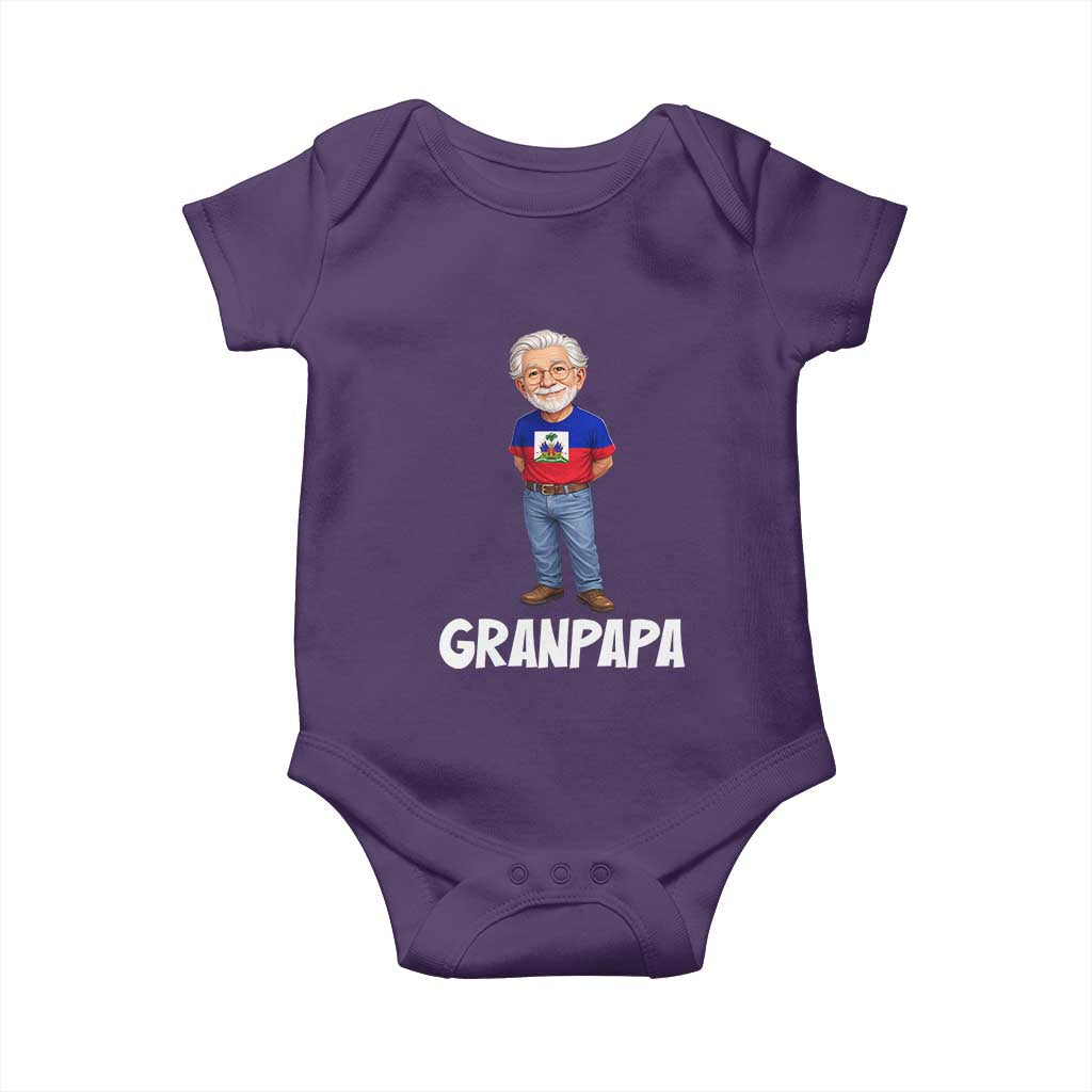 Granpapa Haitian Creole Grandpa Pride Baby Onesie Grandfather Hispanic Haiti Heritage Father's Day