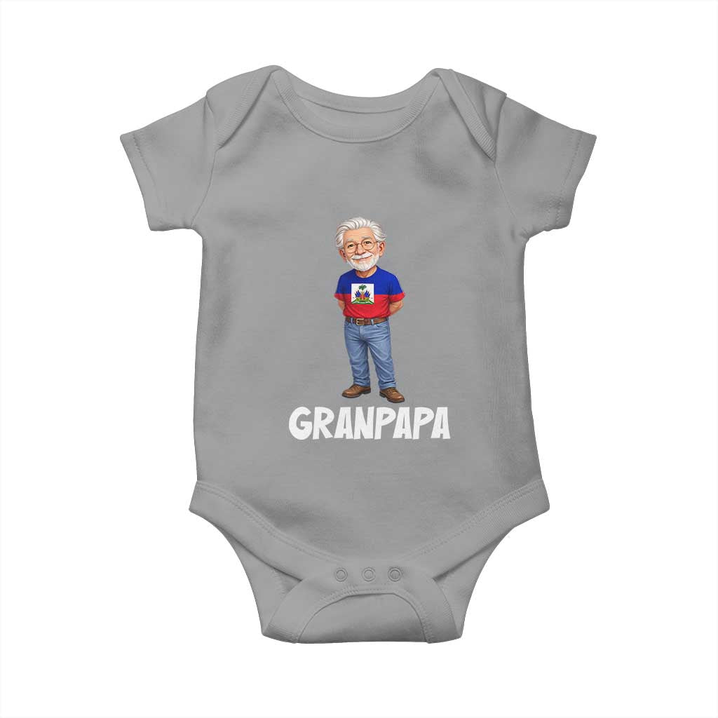 Granpapa Haitian Creole Grandpa Pride Baby Onesie Grandfather Hispanic Haiti Heritage Father's Day